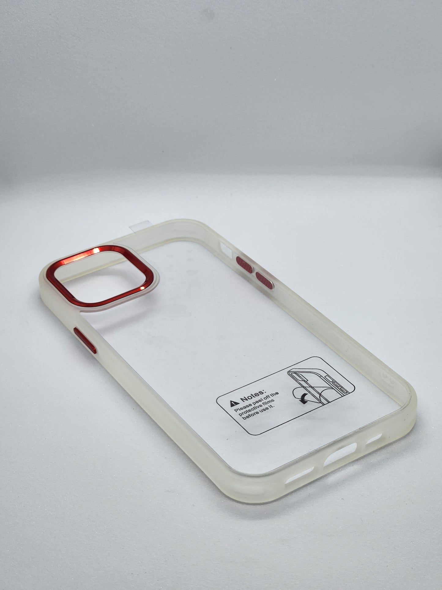 DOYERS TRANSPARENT CASE WITH METAL RINGS AND BUTTONS