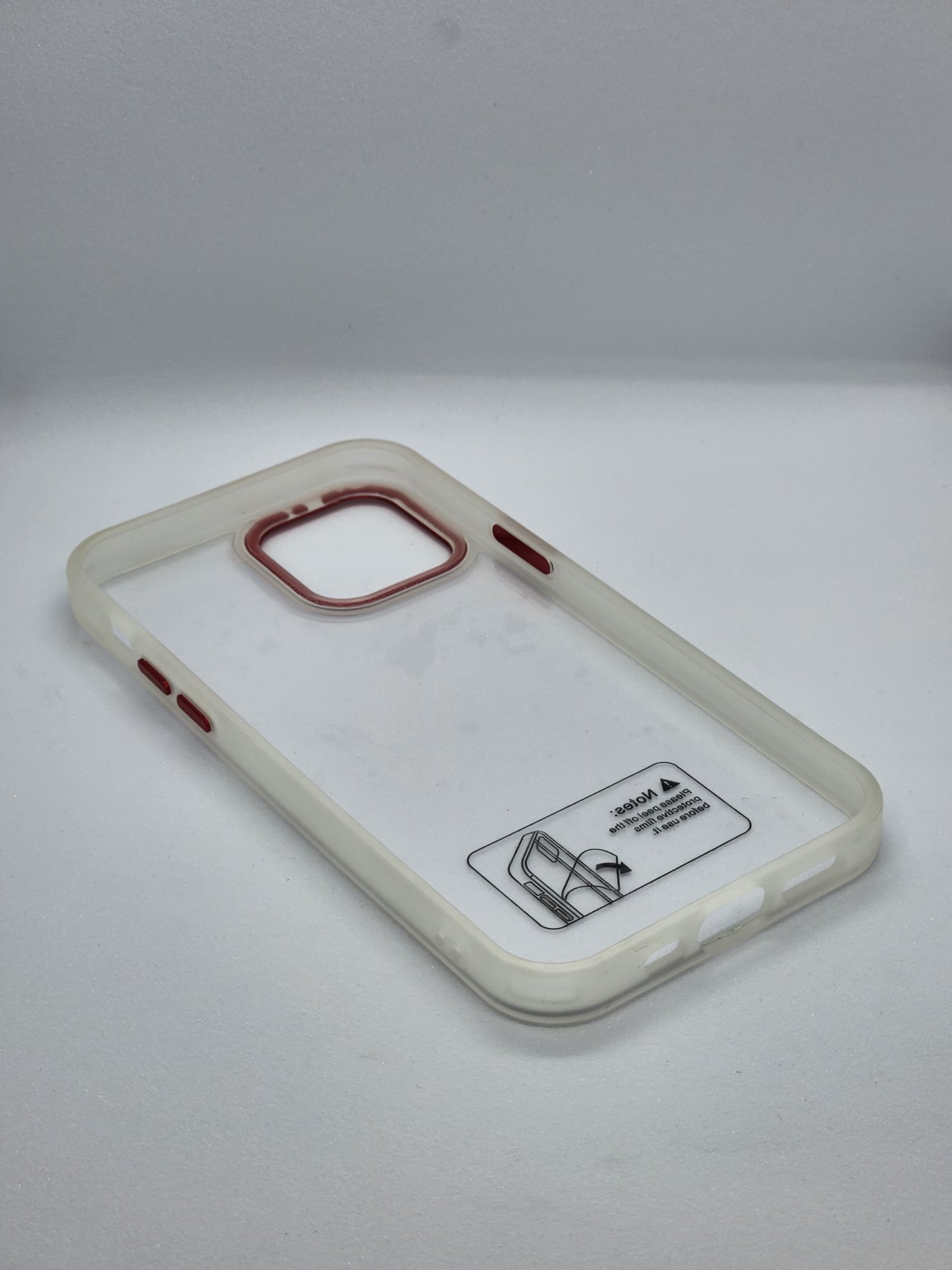 DOYERS TRANSPARENT CASE WITH METAL RINGS AND BUTTONS