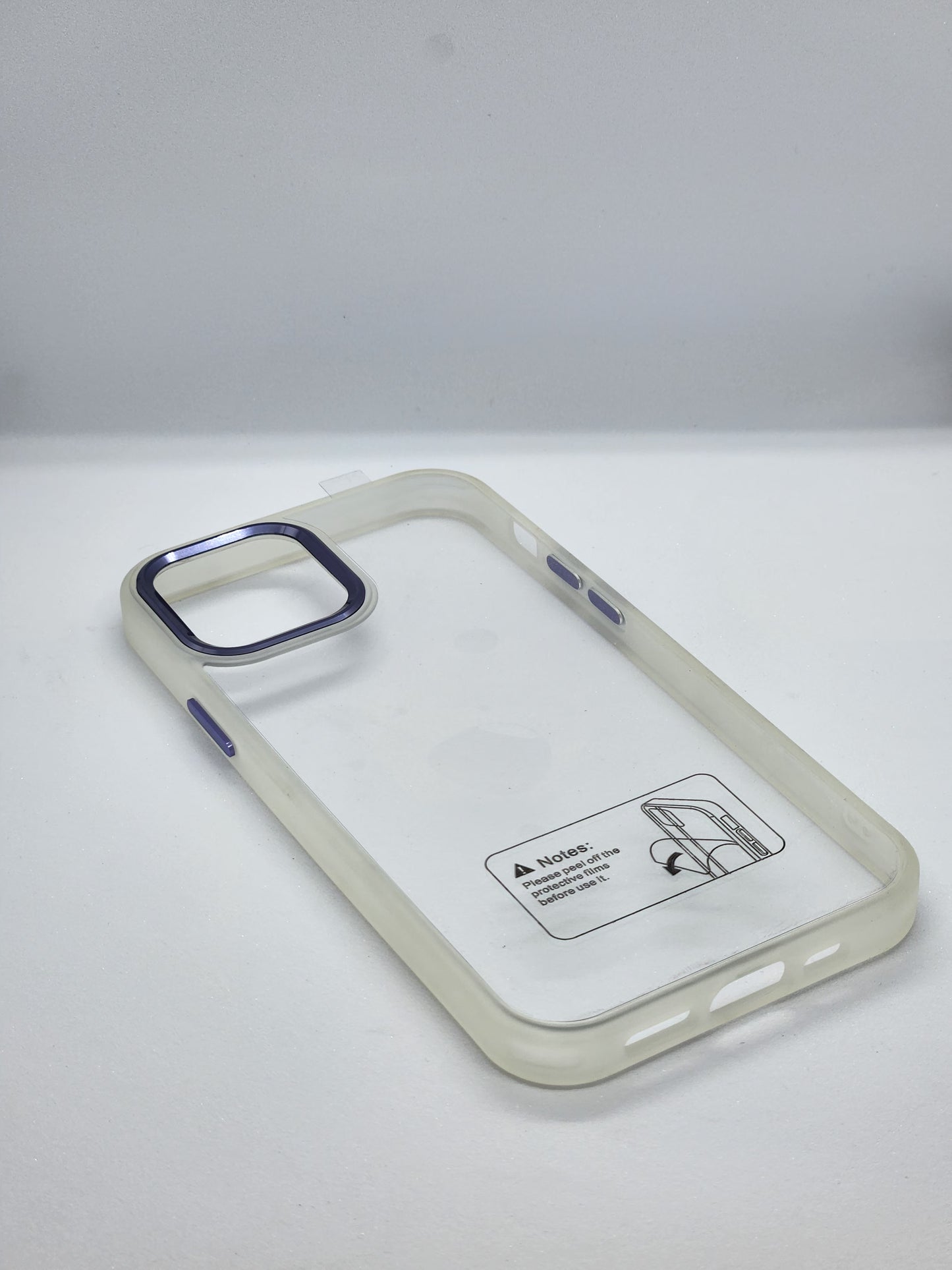 DOYERS TRANSPARENT CASE WITH METAL RINGS AND BUTTONS