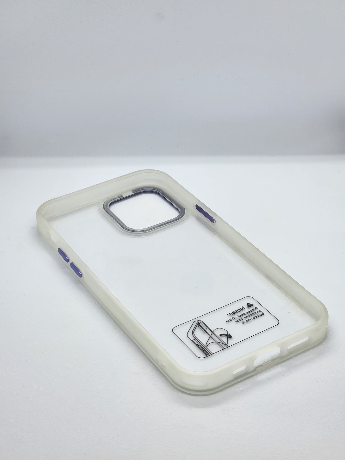 DOYERS TRANSPARENT CASE WITH METAL RINGS AND BUTTONS