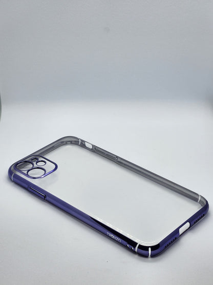 C CASE TRANSPARENT COLORED BORDERS CASES FOR IPHONES