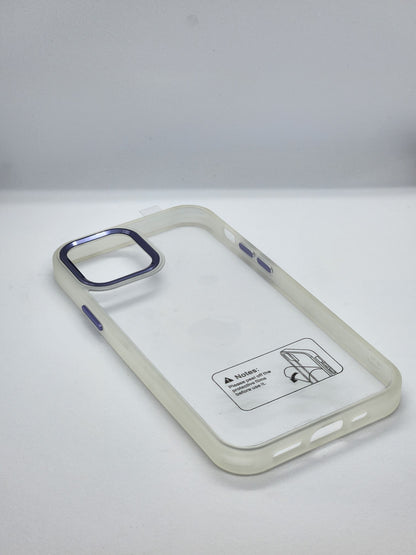 DOYERS TRANSPARENT CASE WITH METAL RINGS AND BUTTONS