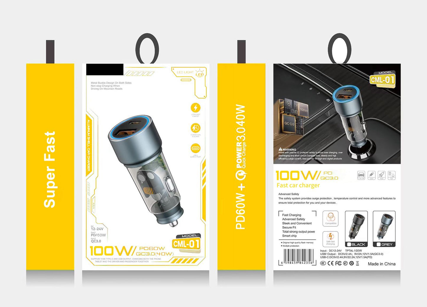 GENZ BROZ PD CHARGING CAR CHARGER